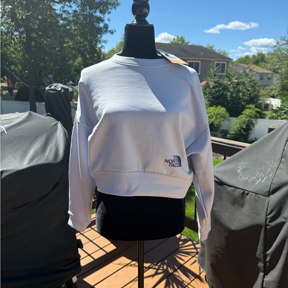 The North Face Women's Baby Blue Sweatshirt XSmall Crop NWT - Picture 1 of 6